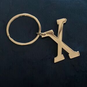 Silver Keychain with Letter X -‎ heavy-duty